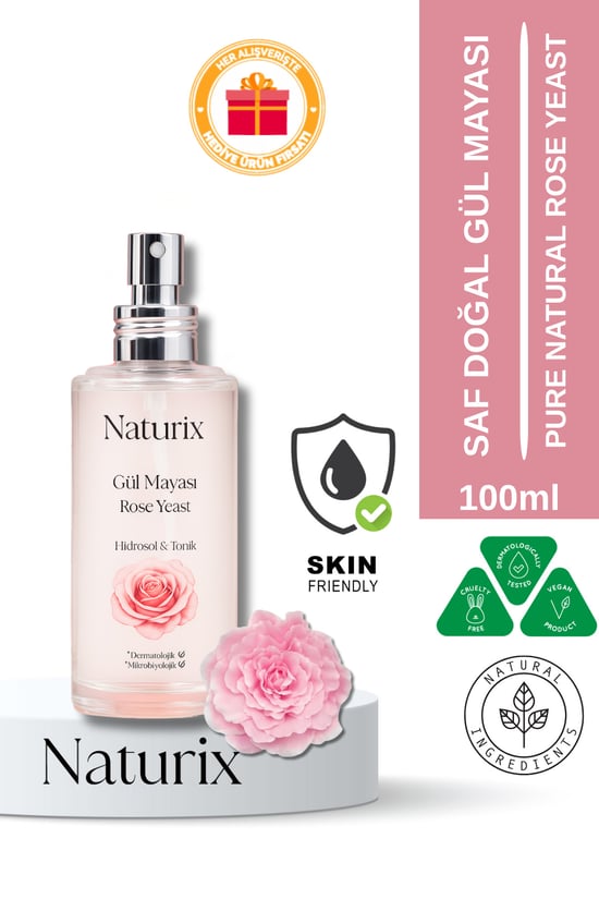 Naturix Gül Mayası Aydınlatıcı & Gözenek Sıkılaştırıcı Tonik Cilt Bakımı Yüz Tonik 100 ml