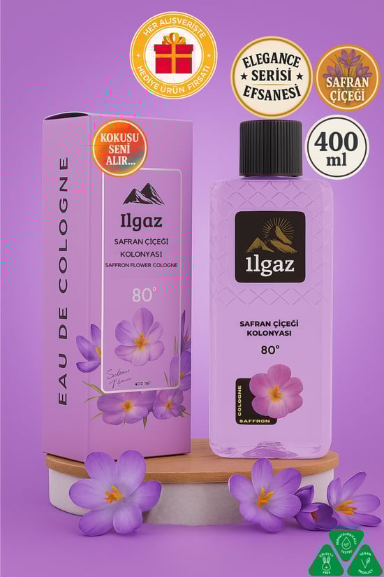 Ilgaz Safran Çiçeği Kolonyası 80 Derece 400 ml