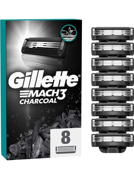 Gillette MACH 3 CHARCHOAL Tıraş Bıçağı 8Lİ Yedek Bıçak Birlikte