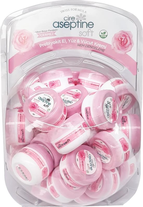 Cire Aseptine Krem 30ml Prebiyotik Gül 50'li Stand