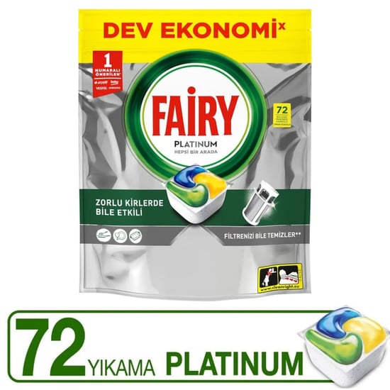 fairy platinium tablet, fairy, feyri, pılatinyum, bulaşık makinesi tableti, bulaşık makinesi kapsülü, fairy platium 72li fiyat, fairy platium 72li satın al