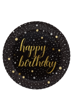 Roll-up Party Dreams Karton Tabak Işıltılı Doğum Günü 23cm 8li