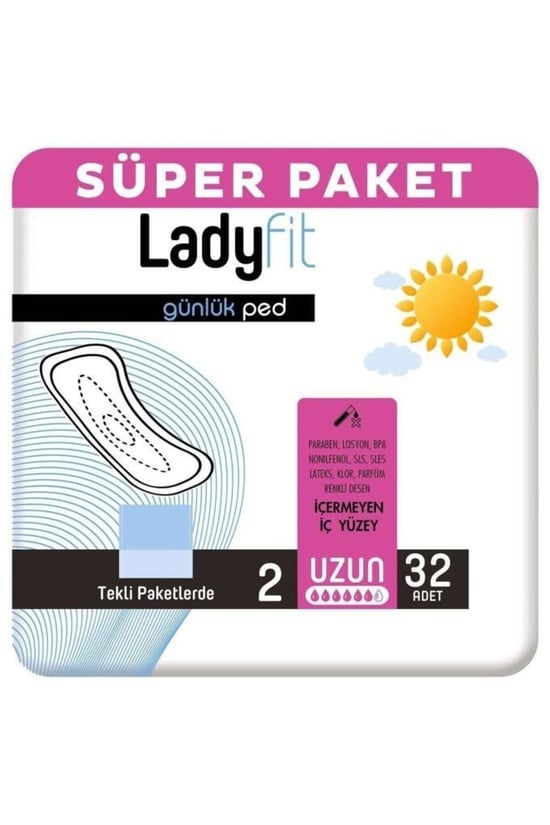 Lady Fit Günlük Ped No: 2 Uzun 32 Adet 
