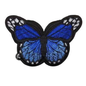 P Parla Aplike Ütü İle Yapışan Kelebek Lacivert Arma 7x5 cm