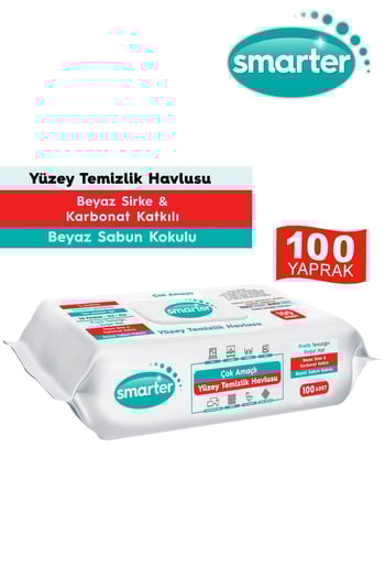 Smarter Yüzey Temizlik Havlusu Bezi Beyaz Sabun Kokulu ve Karbonat Katkılı