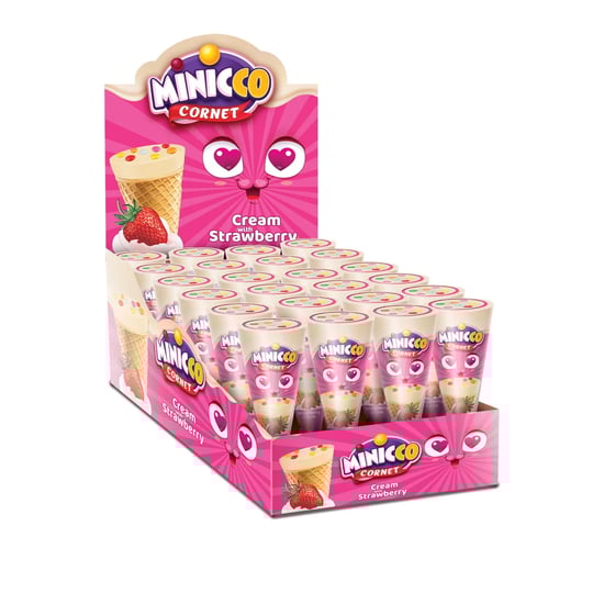 Anl Minicco Sütlü ve Çilek Krema Dolgulu Kornet