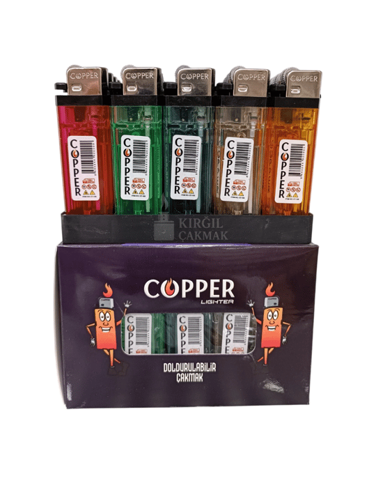 Copper Büyük Boy Taşlı Dolumlu Çakmak