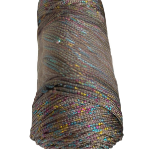 P Parla Makrome İpi 3mm  Polyester Vizon Simli
