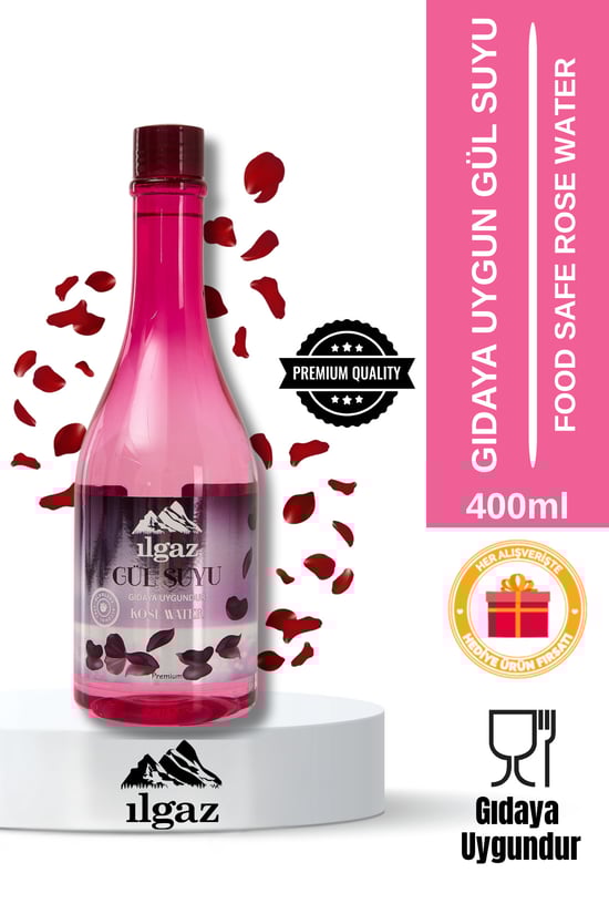 Ilgaz Gıdaya Eklenebilir Ve Içilebilir Gül Suyu 400 ml