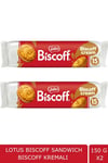 LOTUS BISCOFF SANDWICH BISCOFF CREAM SÜRÜLEBİLİR KREMALI BİSKÜVİ -  150 GR X 2 ADET