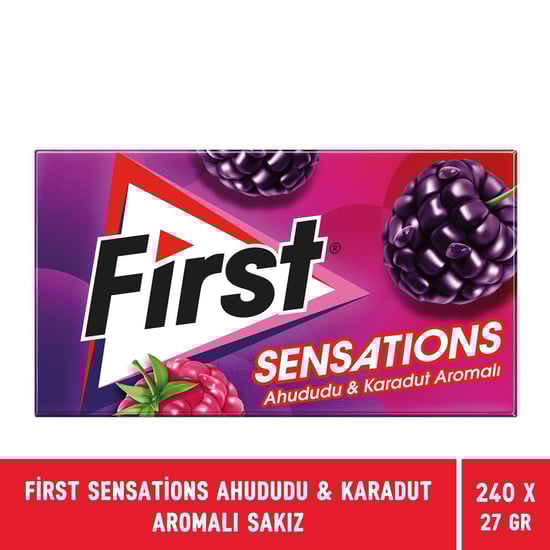 First Sensations Ahududu & Karadut Aromalı Sakız 27 gr  X 240 Ade
