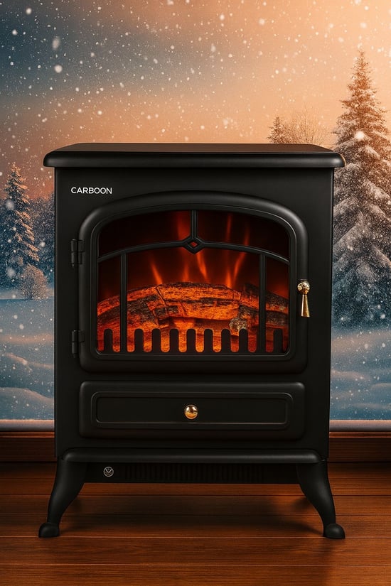 Carbon Alev Efektli  Elektırıklı  Şömine(1850 Watt)