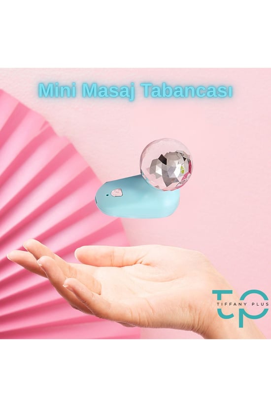 4mm Başlık Mini Masaj Tabancası Sporcu Masaj Aleti Taşınabilir Fasya Masaj Aleti Tp-1008 Mavi