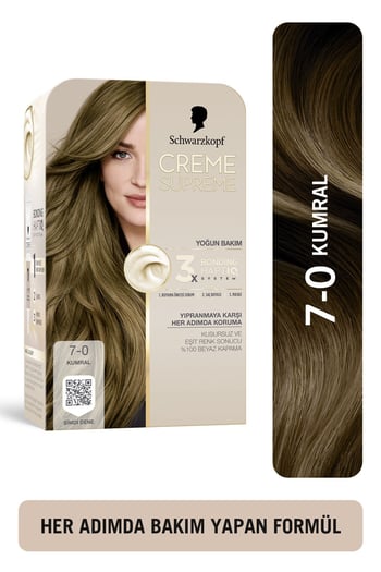 Schwarzkopf Creme Supreme Kumral Kadın Saç Boyası 7-0