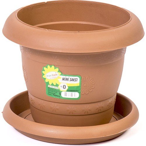 Hak  Antik Saksı No 0-Tabak Dahil-1,1 Litre