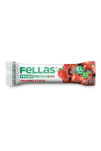 Fellas Vegan Protein Bar - Çilekli ve Kakaolu 40g