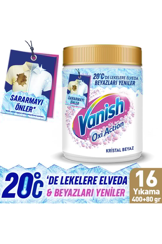 Oxi Action Kristal Beyaz Toz Deterjan Güçlendirici ve Leke Çıkarıcı 480 Gram