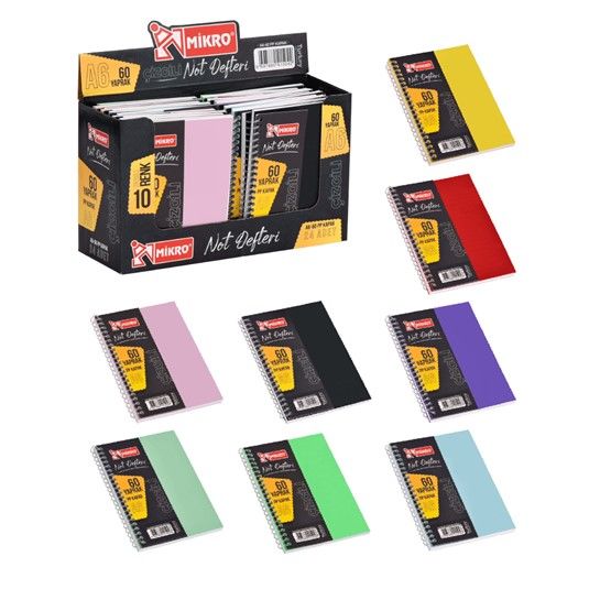 Mıkro A6 60 Yp Cızgılı Pp Kapak Not Defterı 24 Lu