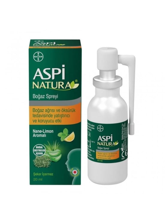 AspiNatura Nane-Limon Aromalı Boğaz Spreyi 20 ml