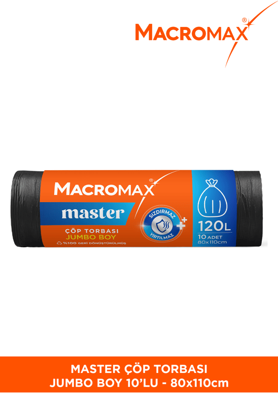 Macromax Master Çöp Torbası Jumbo Boy 10 Adet