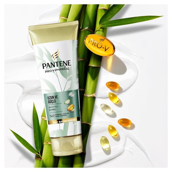Pantene Uzun ve Güçlü Saç Bakım Kremi, Bambu ve Biyotinli 275ml
