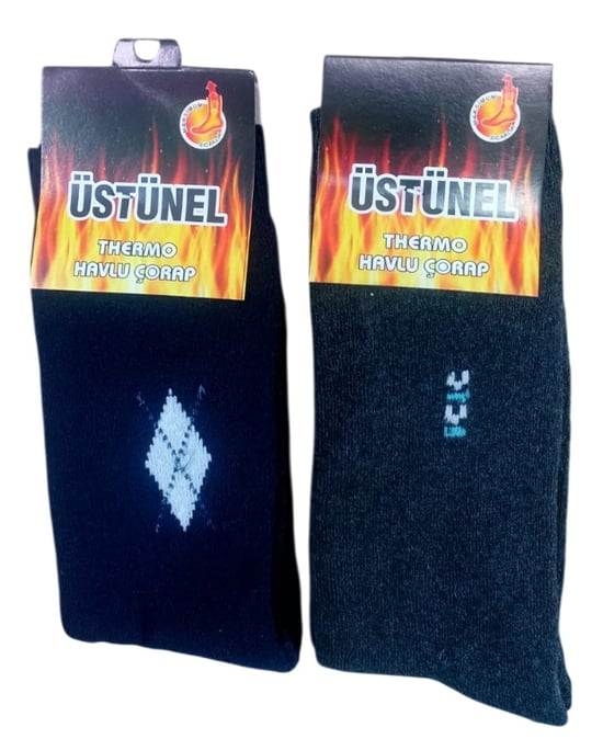 Üstünel Erkek Termo Havlu Çorap