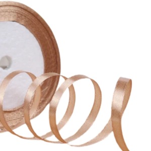 P Parla Saten Kurdele 3 cm 10 Metre Sütlü Kahve