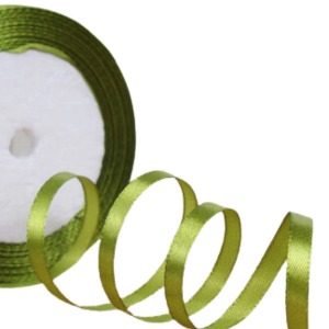 P Parla Saten Kurdele 1 cm 10 Metre Yağ Yeşili