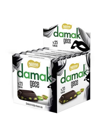 nestle, çikolata, damak, damak çikolata, damak inci, antep fıstıklı,  bitter çikolata, sütlü çikolata, çikolata fiyatları, çükolata, çikilata, totpan gıda, gıda toptancısı, toptan nestle, toptan damak, 63 gram çikolata, 63 gram damak, nestle damak kare