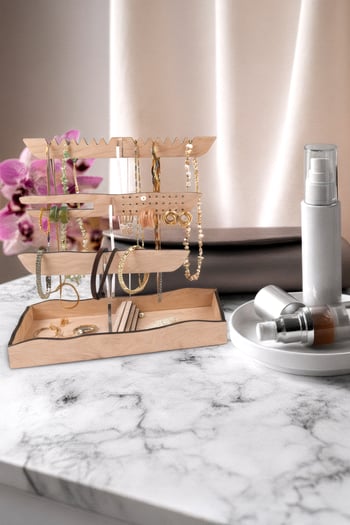 Modern Dekoratif Ahşap Çok Amaçlı Takı, Aksesuar Standı