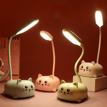 Avec Av-601 Sevimli Kedi USB Ledli Şarjlı Masa Lambası