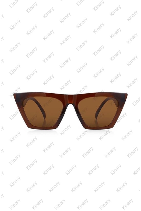 Kinary Cat Eye Kadın Güneş Gözlüğü Kahverengi 1009