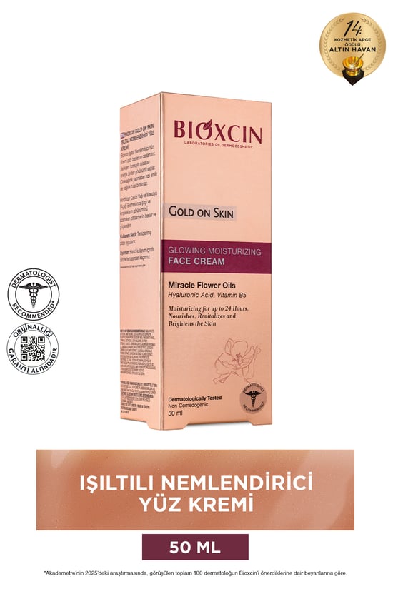 Bioxcin Gold On Skin Işıltılı Nemlendirici Yüz Kremi 50 ml