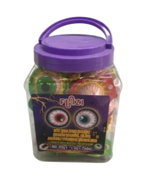 Funzi Göz Şeklinde Karışık Meyve Aromalı Yumuşak Şekerleme 18gx25