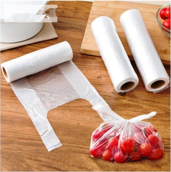 Kullanatmarket Plastik Şeffaf Rulo Bakkaliye-Market-Manav Poşeti Büyük Boy 170 Adet