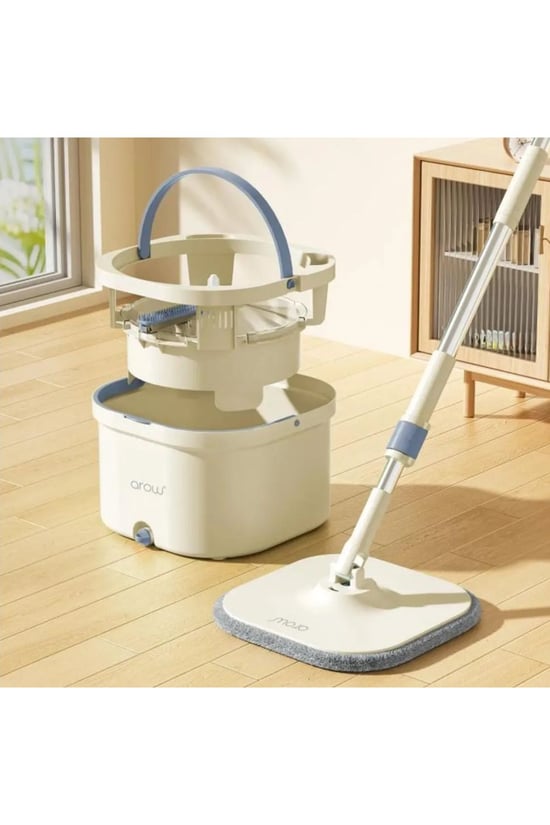Arow Temiz Kirli Su Ayırabilen 2 Yedek Bezli Mop Seti(TEMİZLİK BEZİ HEDİYELİ)