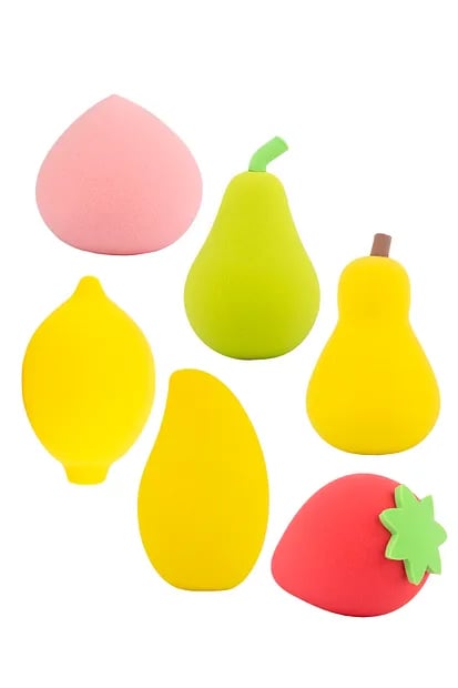 New Well 3 Lü Meyve Modelli Makyaj Süngeri