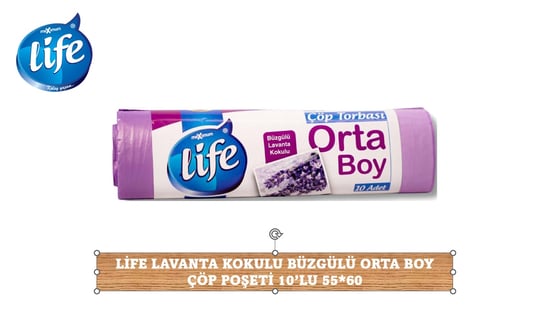 Life Lavanta Kokulu Orta Boy Büzgülü Çöp Torbası 10'Lu