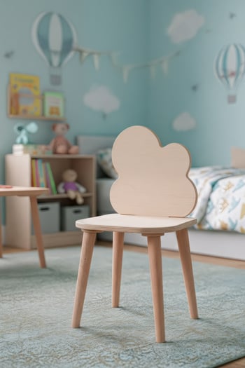 Montessori Çocuk Ahşap Oyun Etkinlik Çalışma Masası Sandalyesi