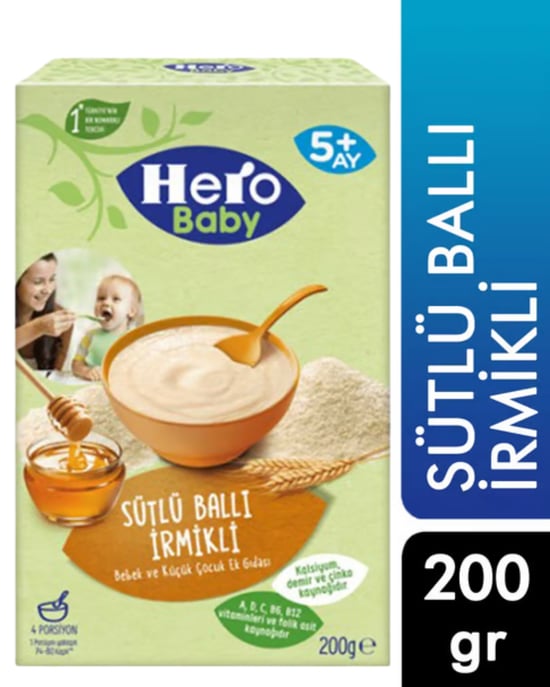 Hero Baby Bebek Maması 200 gr Sütlü İrmikli Ballı