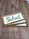 WoodRetro Mdf 3 lü Tablo Sabret Şükret Dua Et 30 x15 cm