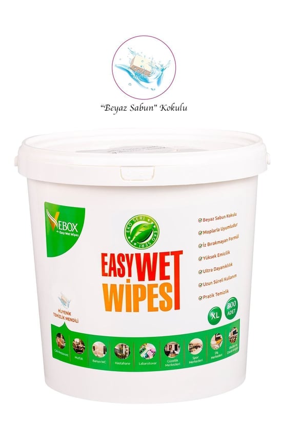 Vebox Easy Wet Wipes BEYAZ SABUN 300'lü-Kova