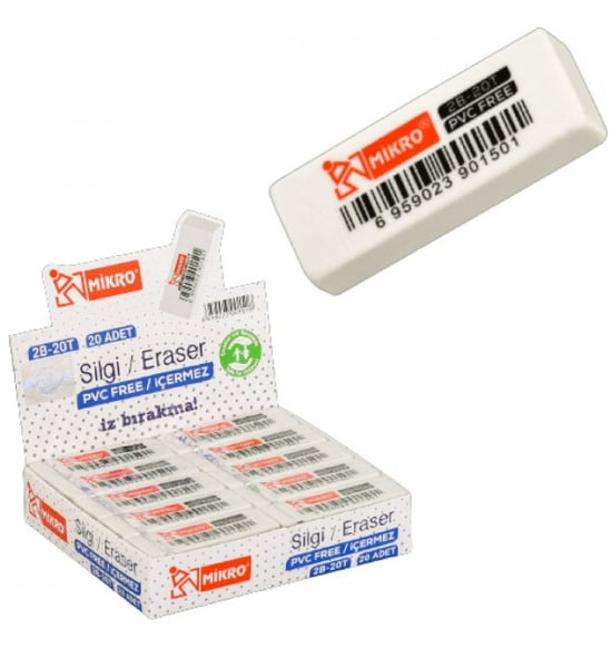 Mikro Silgi 2B-20T 20'li Paket