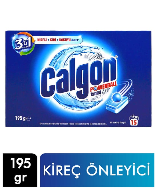 Calgon, kalgon, çamaşır makinesi kapsülü, calgon powerball tablet, çamaşır makinesi tableti, çamaşır makinesi tableti satın al, topan kireç önleyici, kireç önleyici satın al