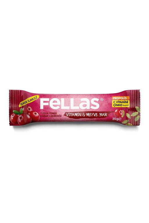 Fellas Vitamin & Meyve Bar - Turna Yemişi ve Kabak Çekirdeği 35g
