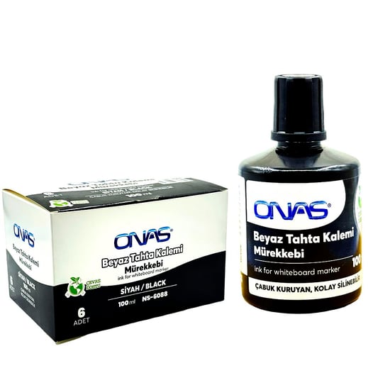 Onas NS-6088 Tahta Kalemi Mürekkebi Siyah 100 Ml 6'lı