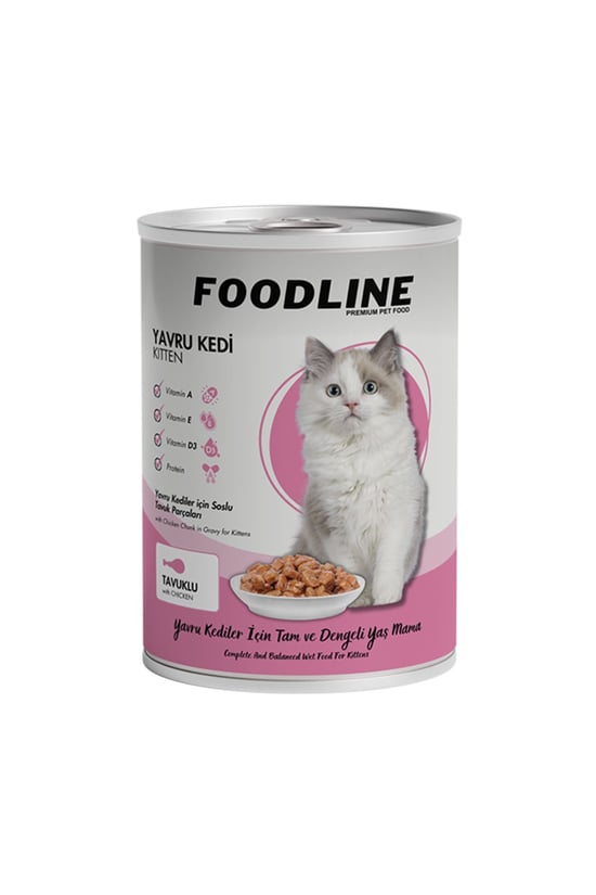 Foodline Tavuklu Yavru Kedi Konservesi 400 Gr
