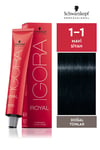 Schwarzkopf Igora Royal Doğal Tonlar 1-1 Mavi Siyah Saç Boyası 60ml