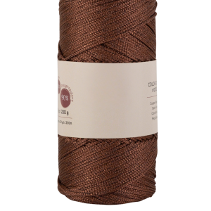P Parla Makrome İpi 3mm  Polyester Kahve Simli