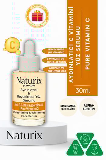 Naturix Aydınlatıcı ve Beyazlatıcı Yüz Serumu C Vitamini 30 ml